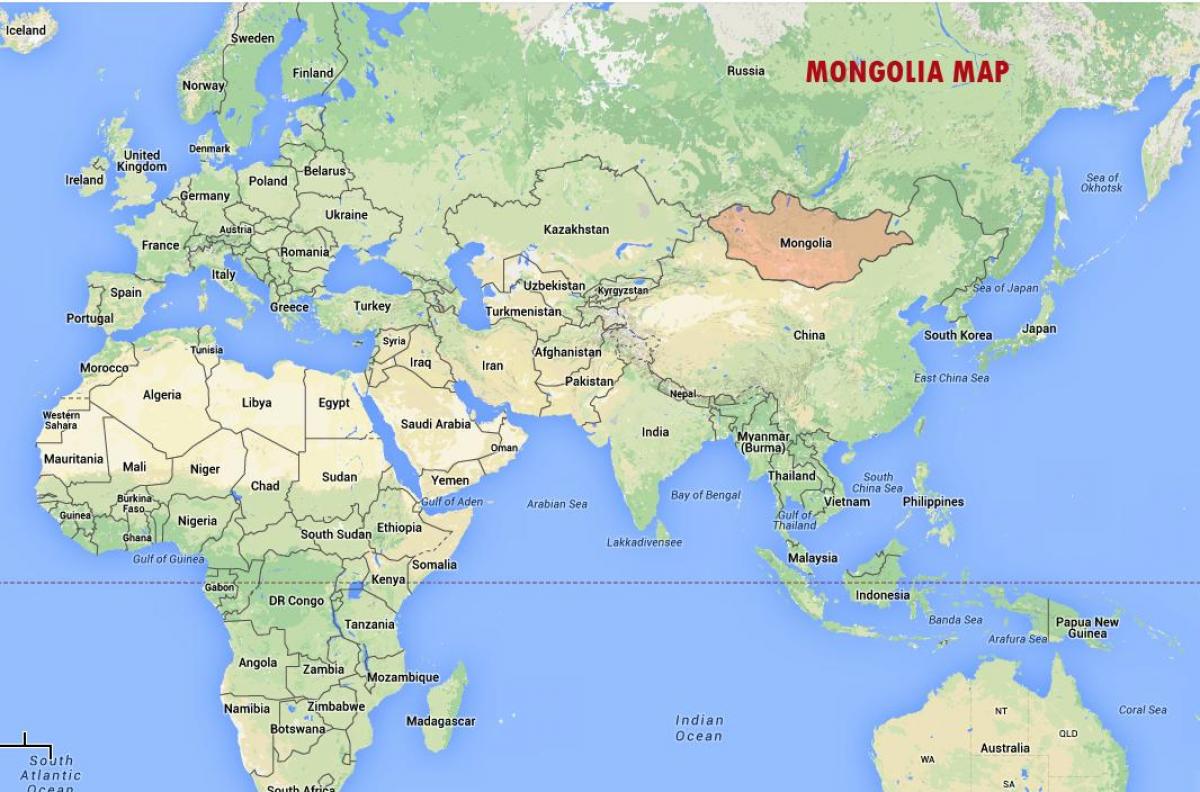اولان bator منگولیا کا نقشہ