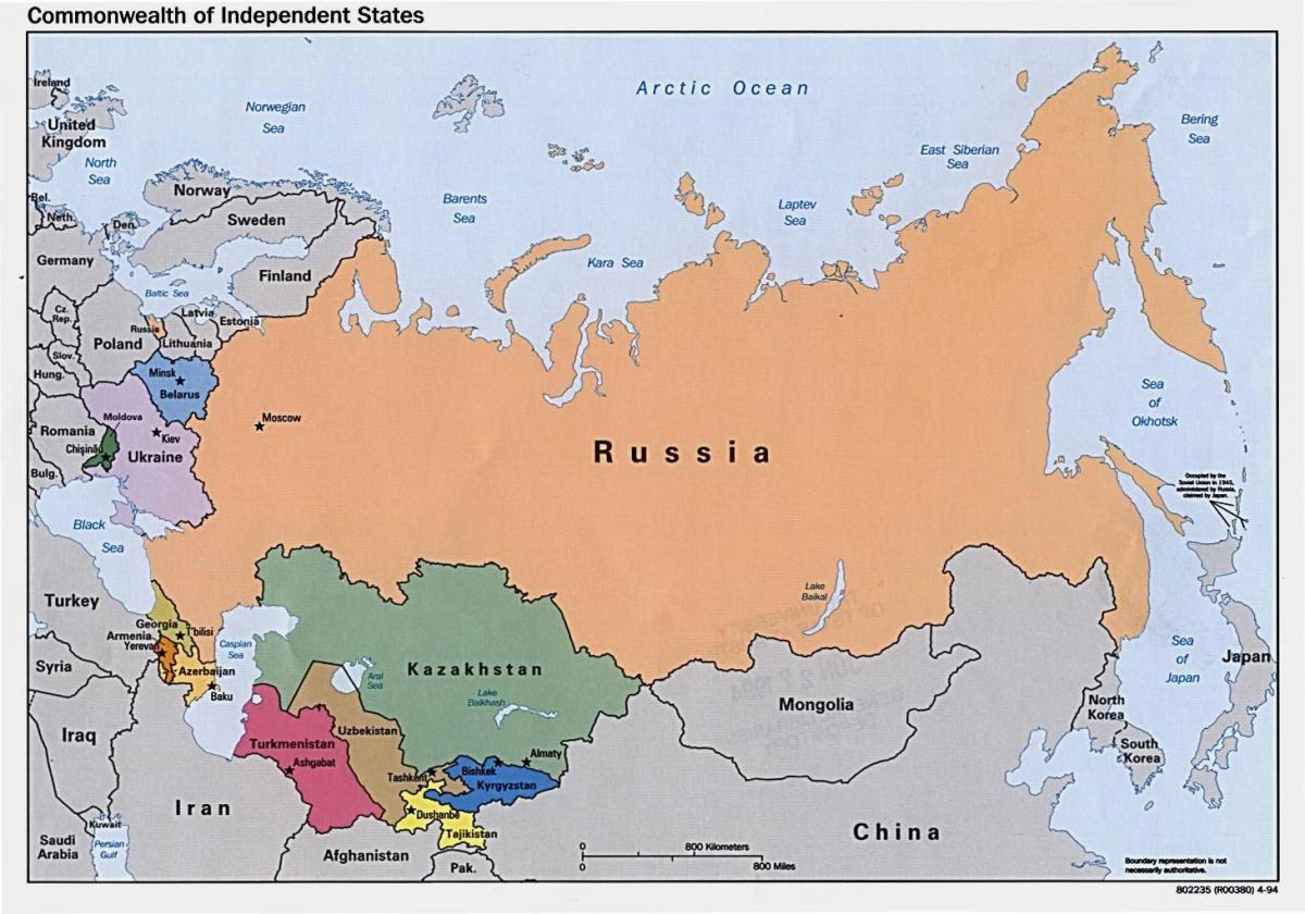 نقشہ کے روس منگولیا