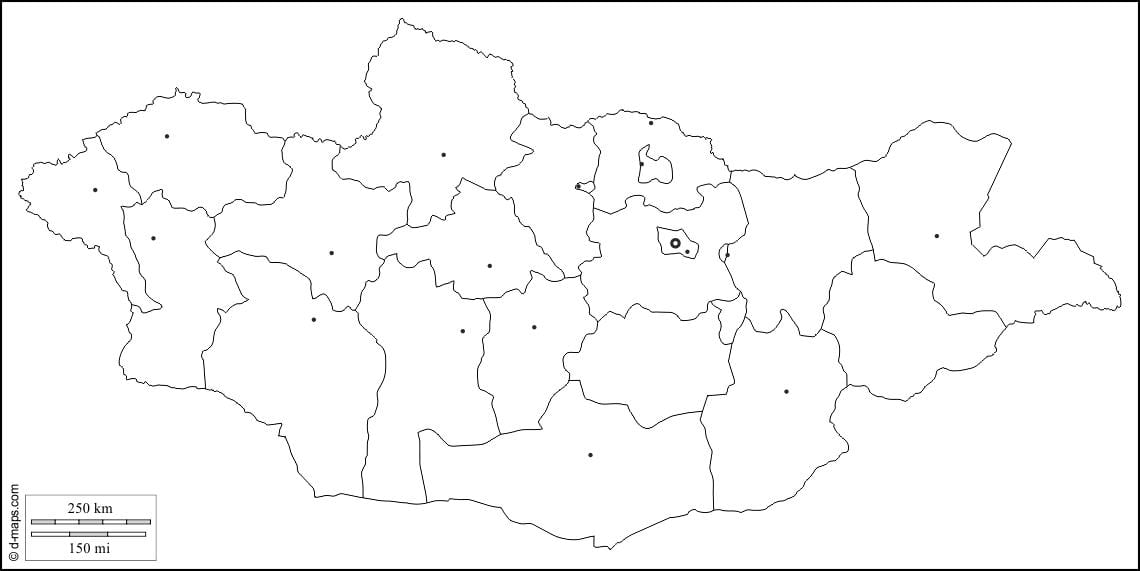 خالی نقشہ منگولیا کے