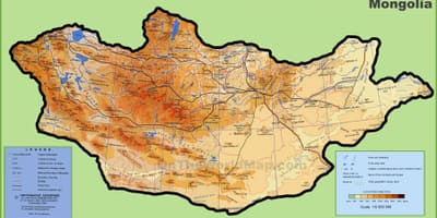 منگولیا نقشہ محل وقوع